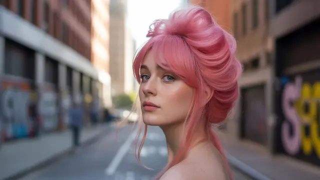 karakter anime rambut pink