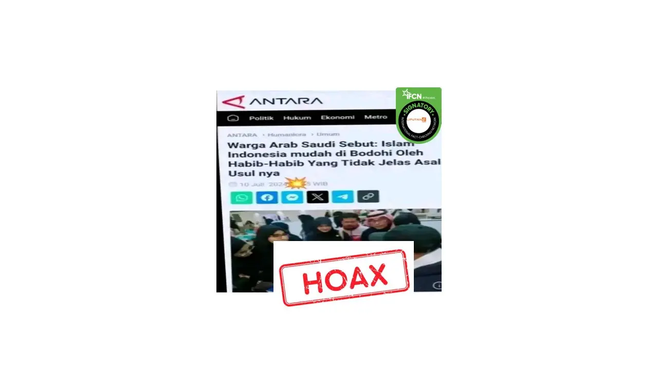Cek fakta artikel Antara