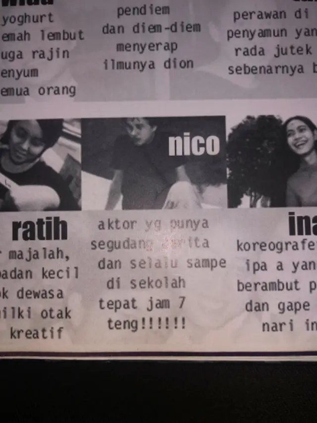 Viral Foto Buku Tahunan SMA Nicholas Saputra, Warganet: Percikan Nabi Yusuf