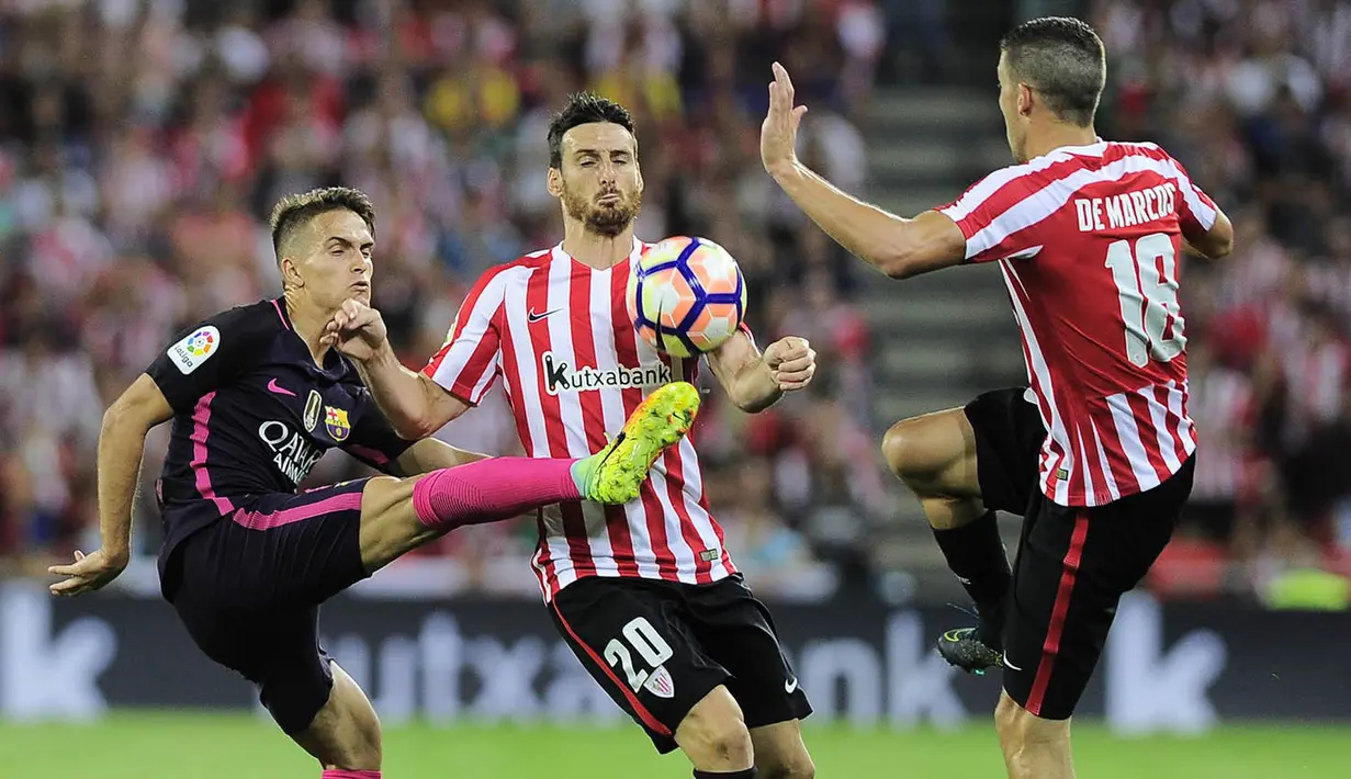 2. Denis Suarez, tampil konsisten bersama Villarreal, namun mantan gelandang binaan Celta Vigo ini masih jauh dari istimewa. Jika tidak segera berkembang kemungkinan pemain 22 tahun ini hanya akan jadi penghangat bangku cadangan. (AFP/Ander Gillenea)