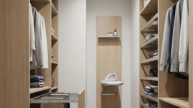Desain Walk-In Closet di Kamar Sempit