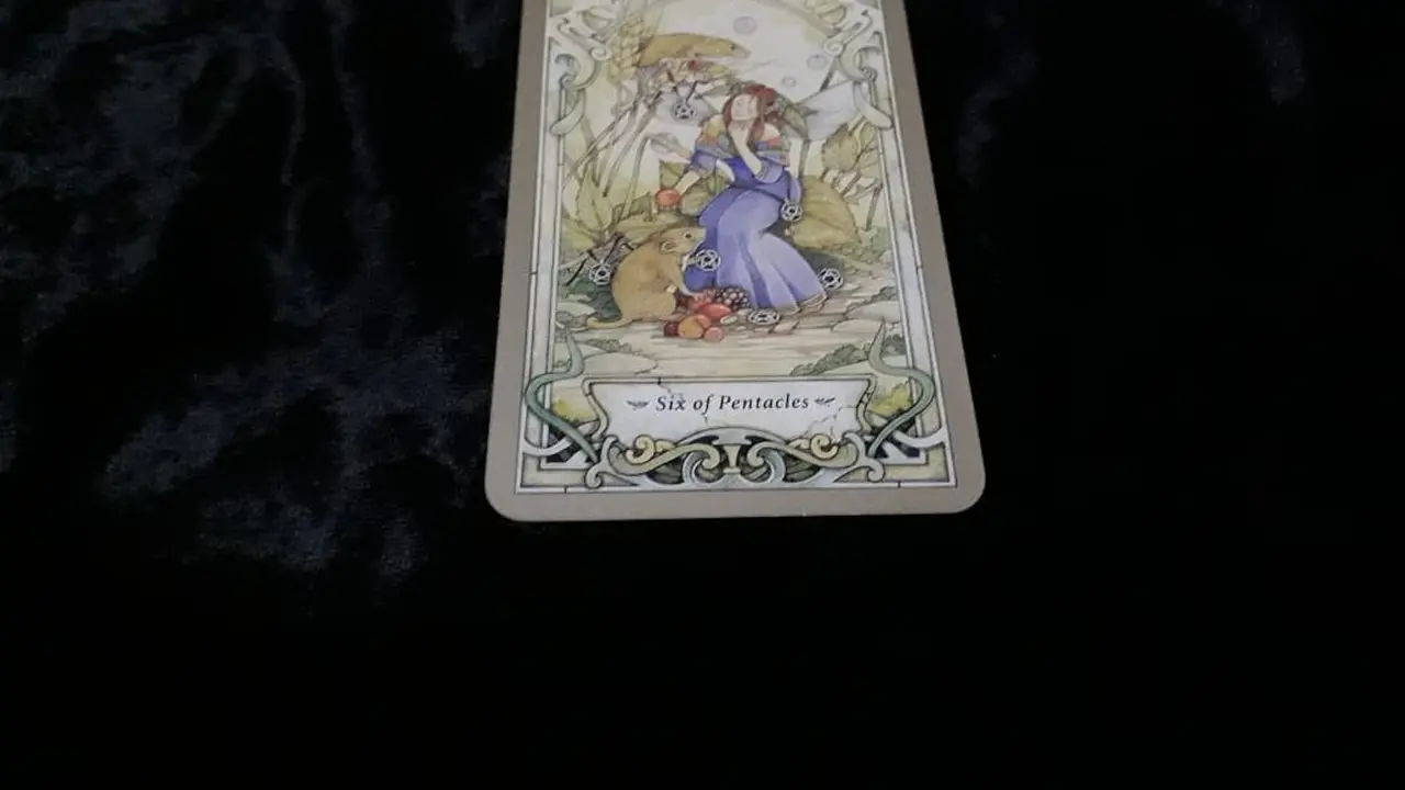 Six of Pentacles, kartu yang terbuka dalam Tarot Hari Ini Rabu, 19 September 2018 (Foto: Elisabet Kusumodewi)