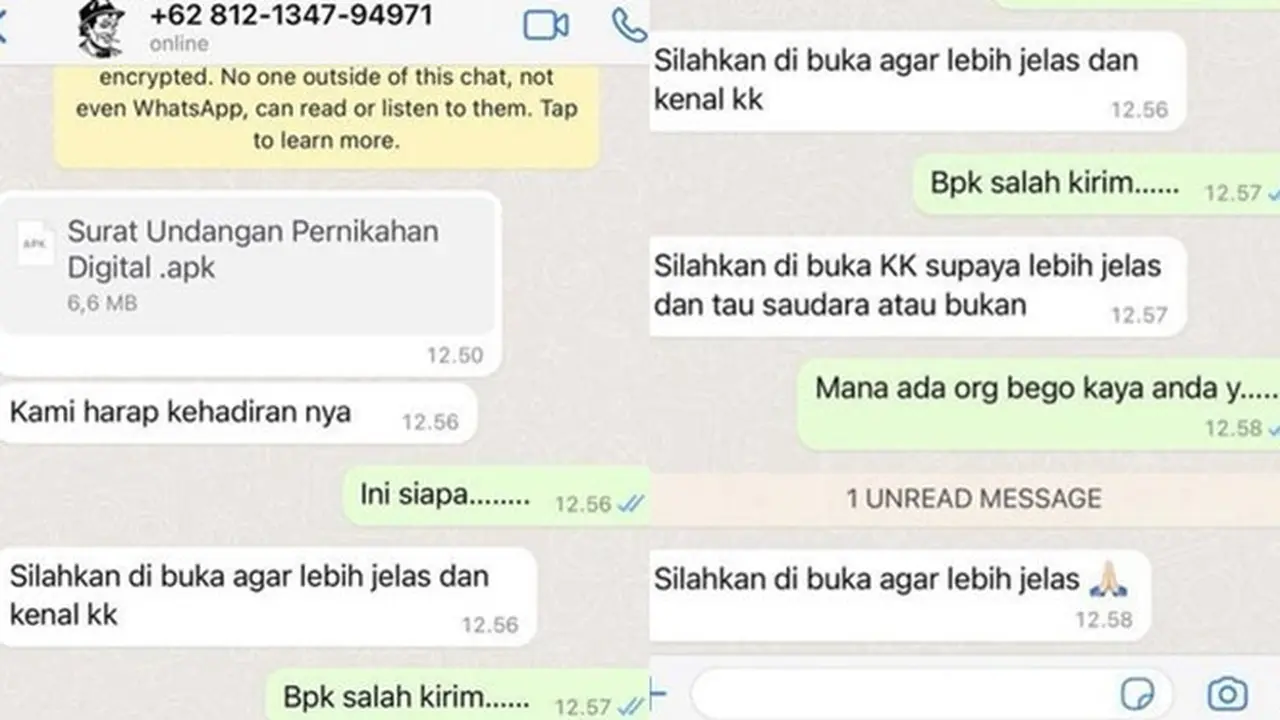 6 Chat Penipu Ingin Curi Data Pribadi, Modus Terbaru Undangan Nikah