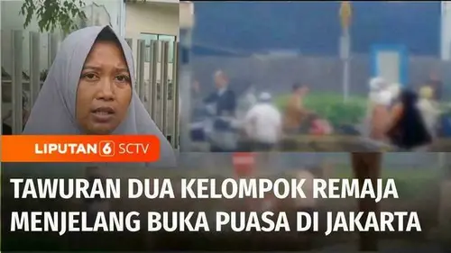 VIDEO: Dua Kelompok Remaja Tawuran, Saling Lempar Batu dan Petasan Jelang Buka Puasa di Jakarta
