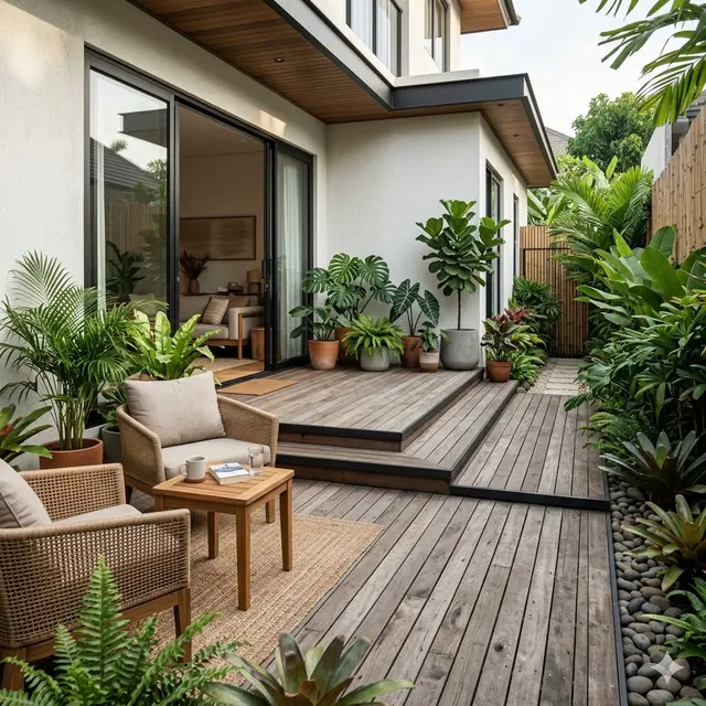 Desain Decking Taman Minimalis Modern