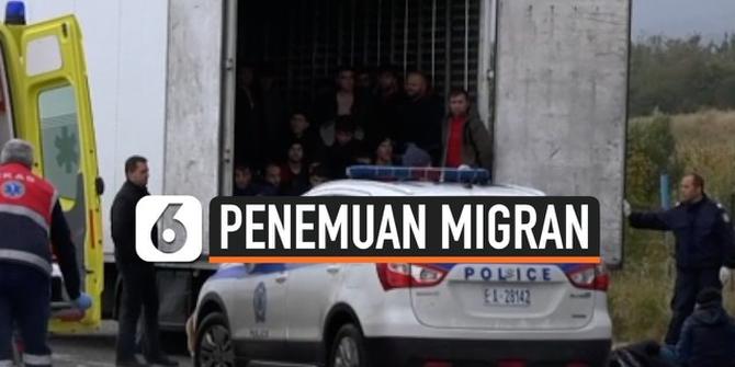 VIDEO: Puluhan Imigran Sembunyi Dalam Truk Berpendingin