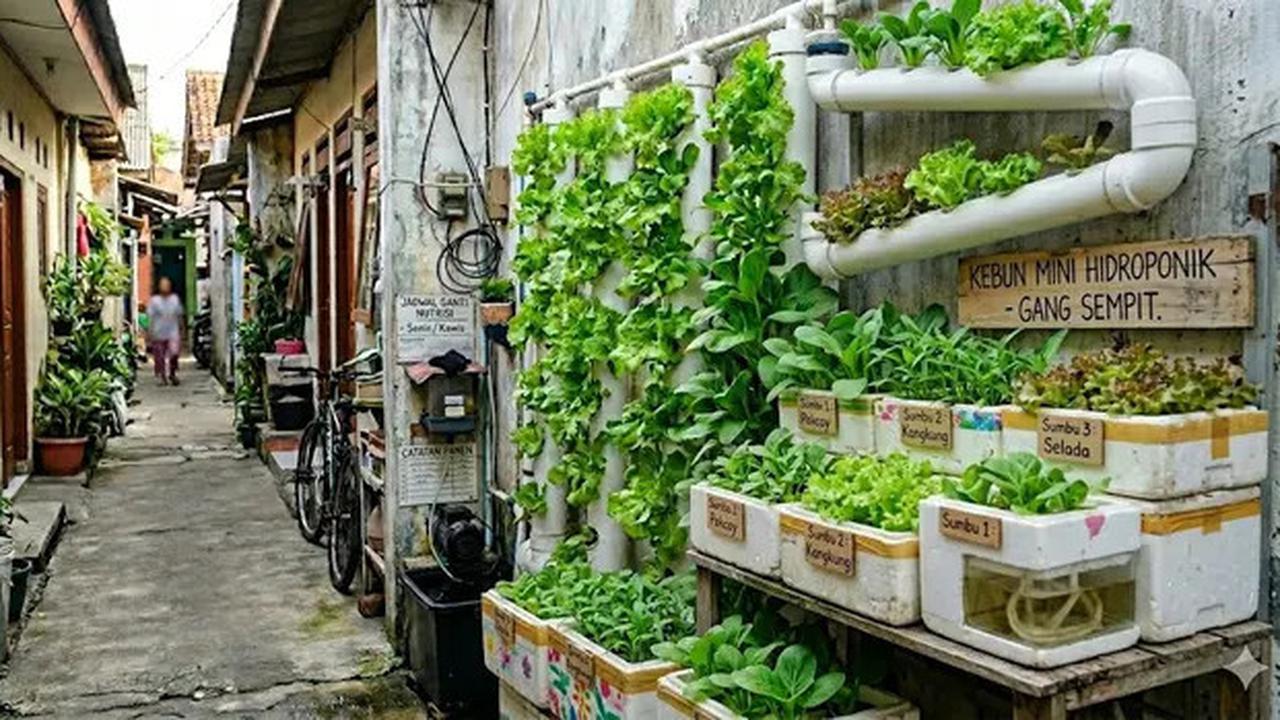 7 Inspirasi Kebun Mini Hidroponik untuk Rumah di Gang Sempit, Hijaukan Lahan Terbatas