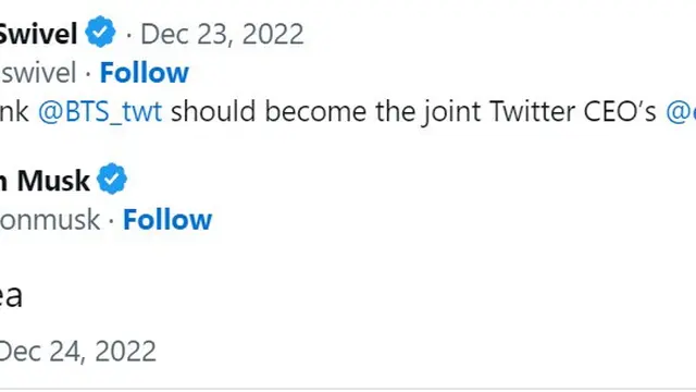 Unggahan Elon Musk. (Twitter/ elonmusk)