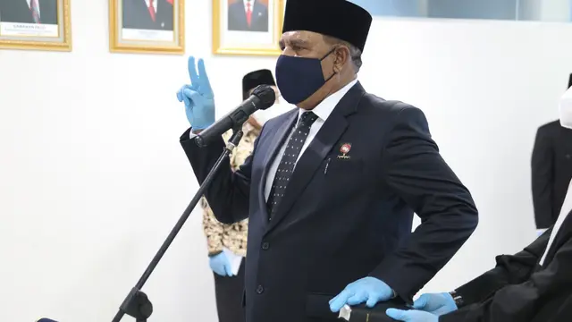 Komisaris Jenderal Paulus Waterpauw saat dilantik menjadi Deputi Bidang Pengelolaan Potensi Kawasan Perbatasan Kemendagri