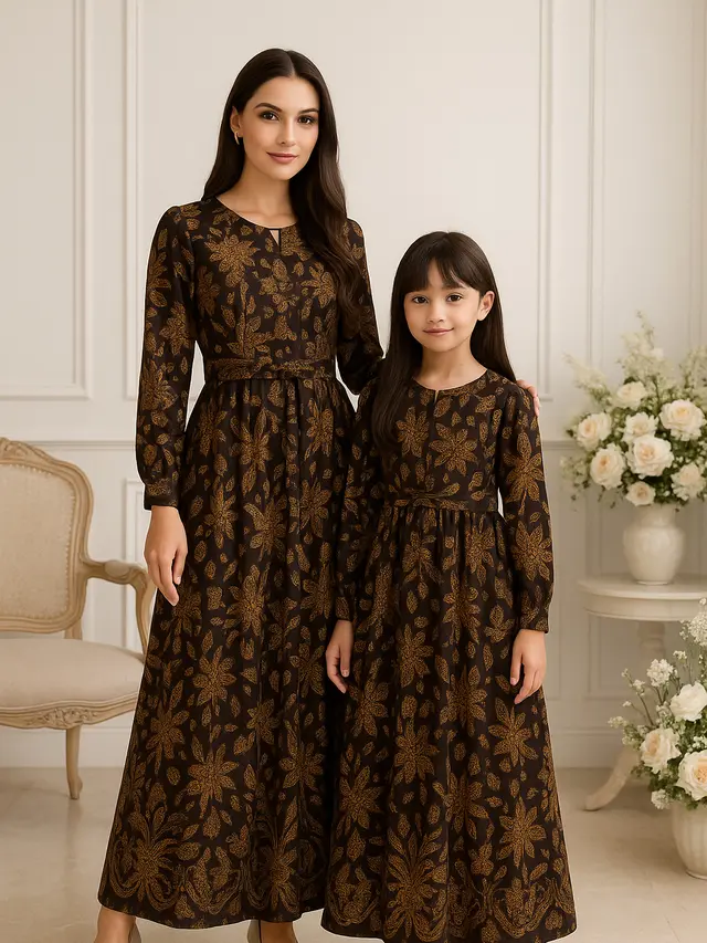 Rekomendasi Batik Gamis untuk Wanita Dewasa hingga Anak