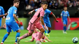 Empat gol Al Hilal masing-masing dicetak Aleksandar Mitrovic, Abdullah Al Hamdan, Michael, dan Malcom. (Fayez NURELDINE/AFP)