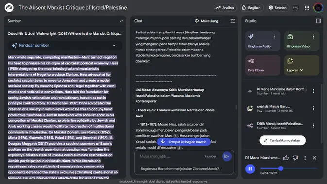 <p>Timeline View di NotebookLM. Oleh Matahari Kartika Purusakara/Liputan6.com</p>