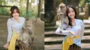 Fuji menjalani sebuah pemotretan saat berlibur ke Pulau Dewata. Mantan kekasih Thariq Halilintar itu tampil mengenakan pakaian adat Bali. Dengan kebaya putih dan slendang kuning, gaya Fuji dipuji bak kembang desa. Tak sendiri, gadis 20 tahun itu ditemani oleh monyet yang diperkenalkan sebagai bestie-nya. (Liputan6.com/IG/@fuji_an)