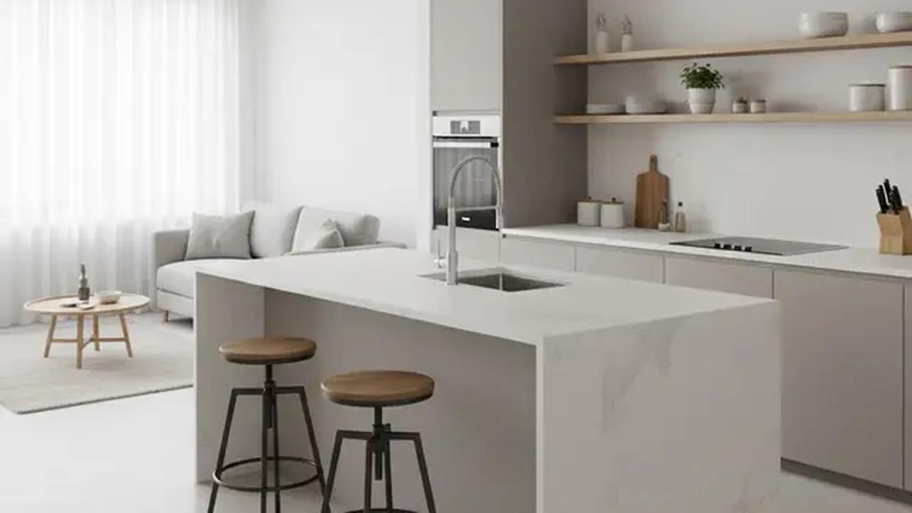 Dapur Kecil dengan Sentuhan Kayu/Dapur Modern Serba Fungsional di Lahan Sempit (Sumber; gemini.com)