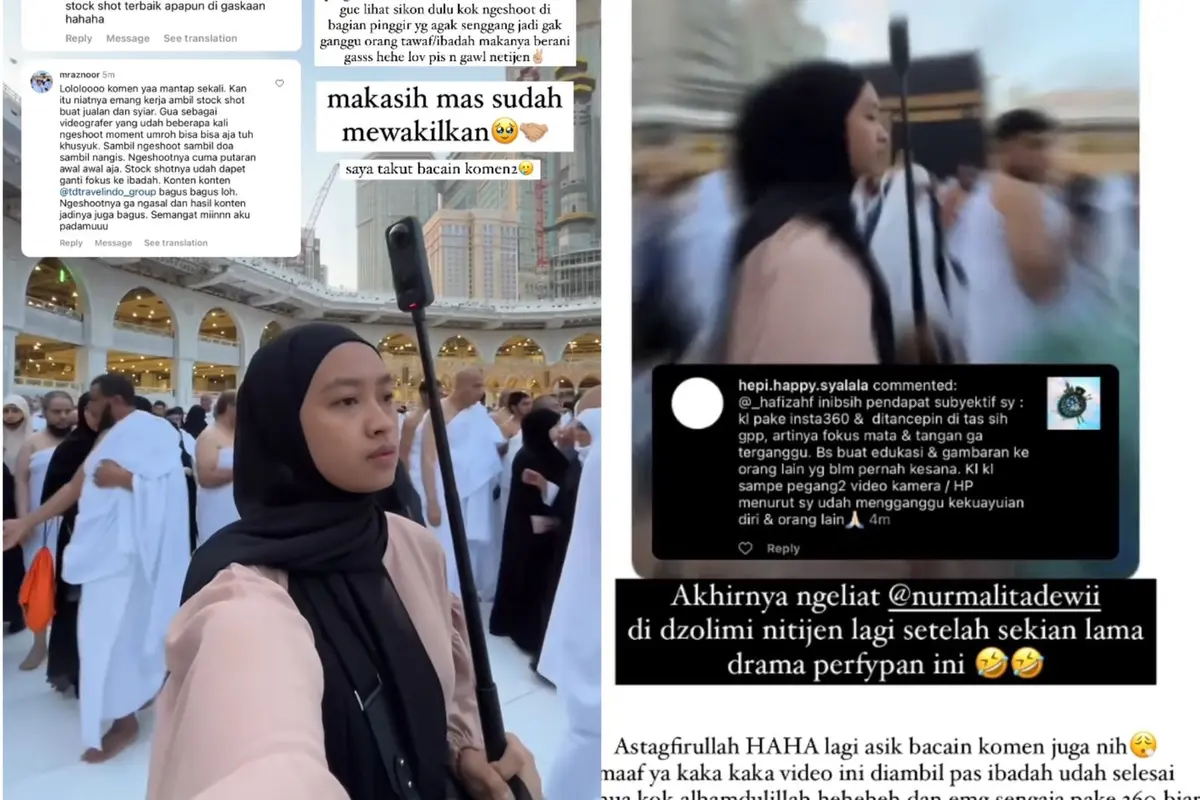 Konten kreator disindir warganet gara-gara buat konten saat tawaf