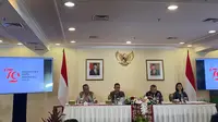 Kepala Sekretariat Kepresidenan Heru Budi Hartono, logo tersebut didesain berdasarkan tema peringatan HUT RI tahun ini yaitu “Nusantara Baru Indonesia Maju”.