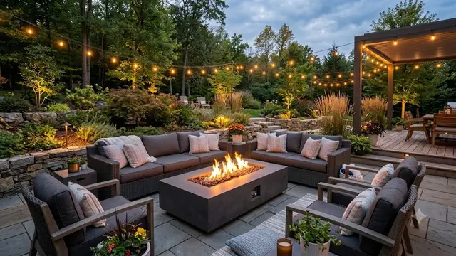 Outdoor Living dengan Taman Tropis