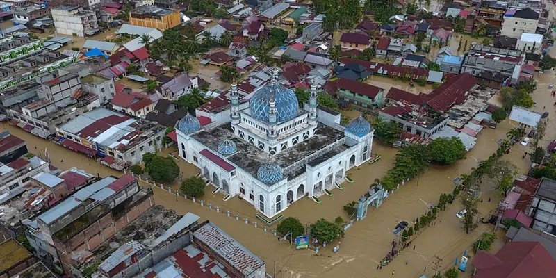 FOTO: Pantauan Udara Kondisi Banjir Besar di Aceh Utara