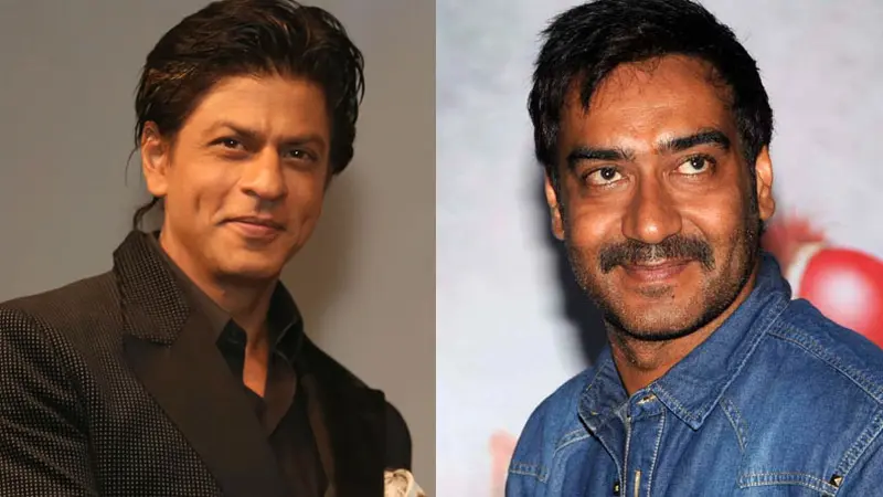 Shahrukh Khan-Ajay Devgn Saling Berpelukan di Lokasi Syuting