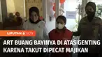 Seorang ART di Surabaya tega membuang bayi yang baru dilahirkannya ke atas genting rumah. Pelaku membuang darah dagingnya sendiri hanya karena takut dipecat sang majikan.