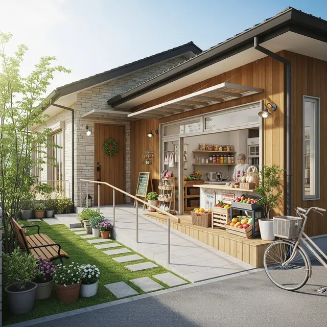 Desain Rumah Lansia yang Masih Aktif Jualan di Depan Rumah