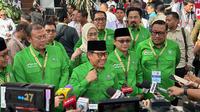 Ketua Umum PKB Muhaimin Iskandar atau Cak Imin di HUT ke-17 Gerindra. (Nanda Perdana).