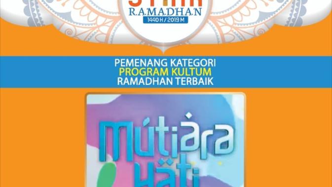 Program Mutiara Hati SCTV meraih penghargaan di Anugerah Syiar Ramadhan 2019. (Instagram @kpipusat)