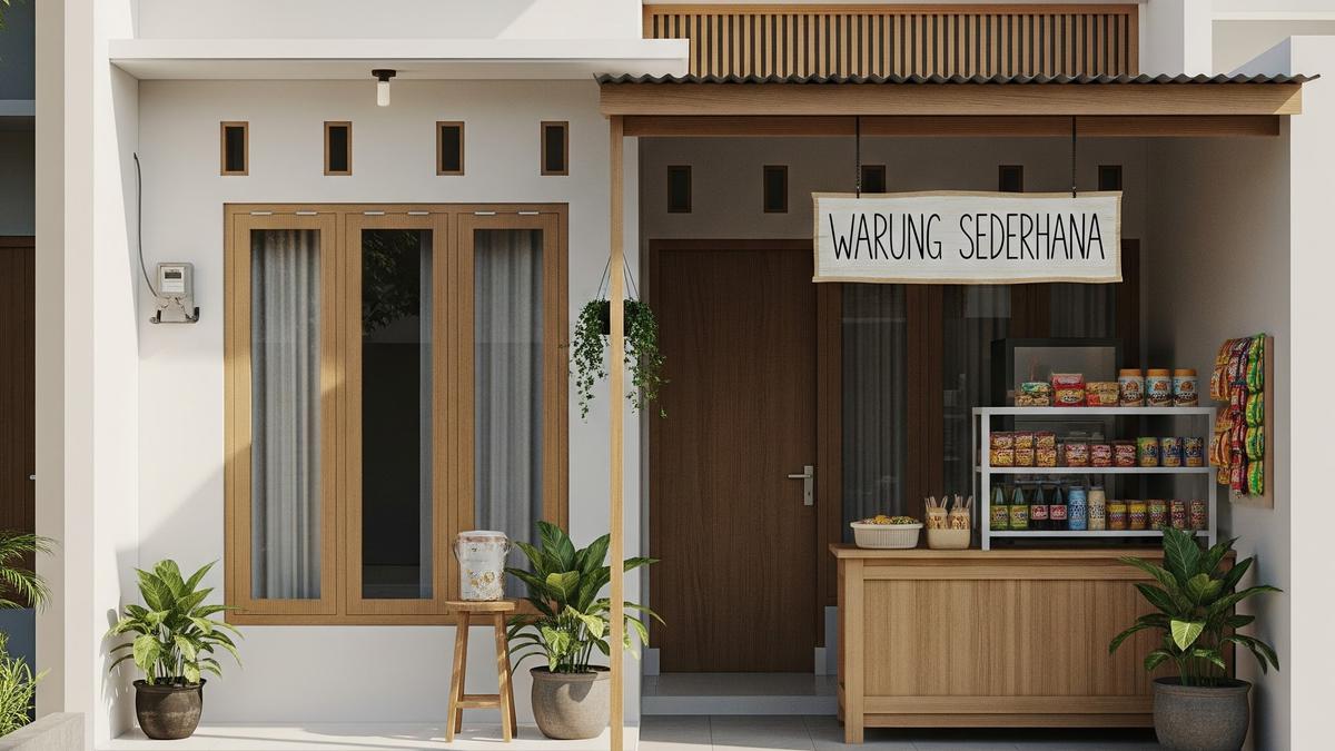 9 Gambar Rumah Minimalis Ada Warungnya, Desain Praktis untuk Keluarga dan Usaha