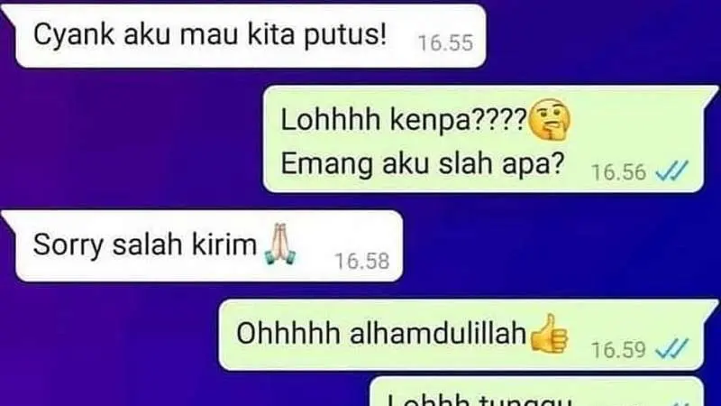 7 Chat Alasan Putus di Whatsapp Ini Bikin Geregetan