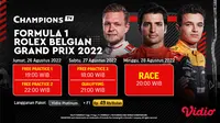 Saksikan Live Streaming F1 GP Belgia 2022 di Vidio Pekan Ini, 26-28 Agustus 2022. (Sumber : dok. vidio.com)