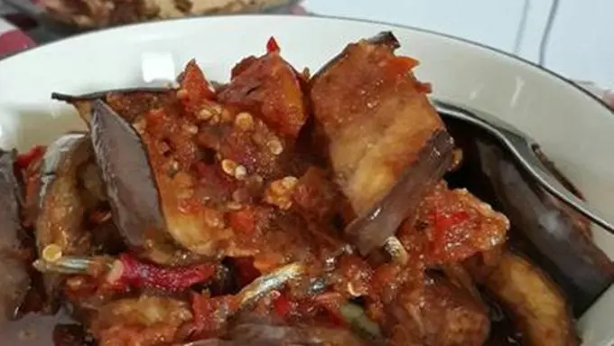 Terong balado teri./Copyright cookpad.com/Nana Chan
