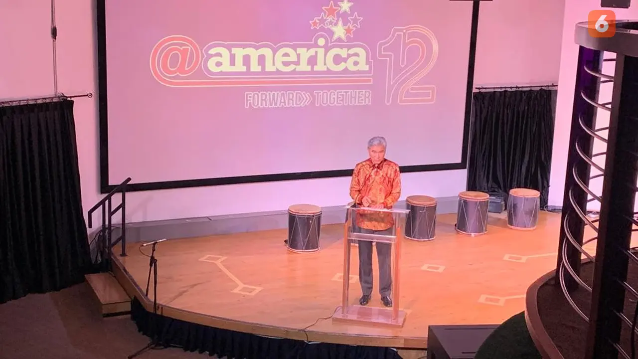 Perayaan acara ulang tahun ke-12 @america di Pacific Place, Kamis (15/12/2022). (Liputan6.com/Benedikta Miranti)