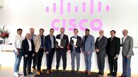 Indosat Ooredoo dan Cisco baru saja mengumumkan penandatangan nota kesepahaman antara dua perusahaan. (Foto: Ist.)