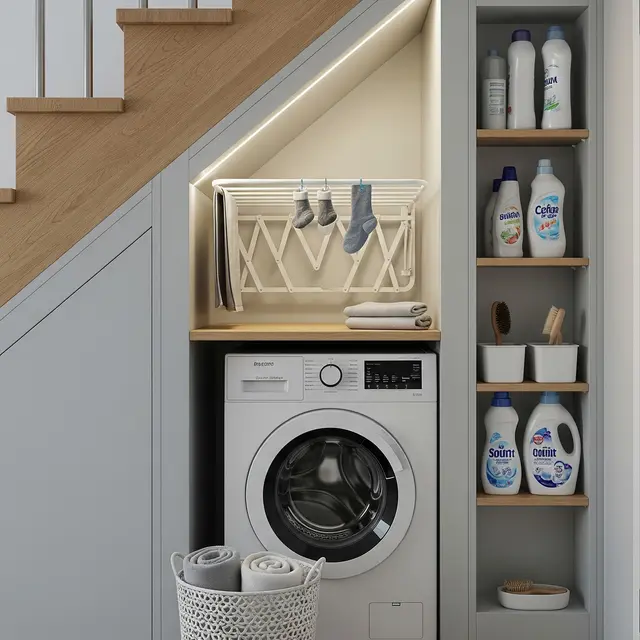 Ide Ruang Cuci Kecil 1×2 Meter (Image by Gemini AI)