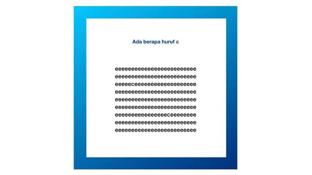 Potret Lucu Soal Tes Mata Ini Bikin Mikir Keras