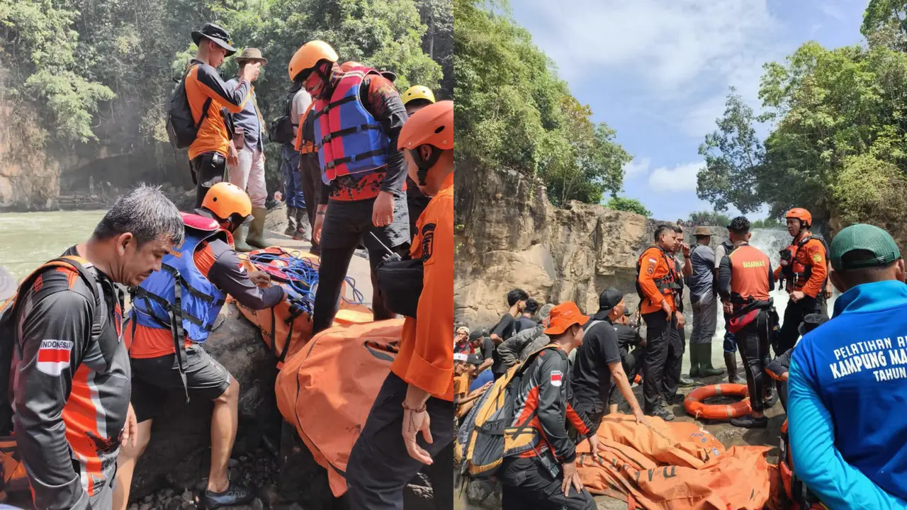 Tim SAR evakuasi pelajar meninggal di curug