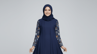Model Gamis Batik Hijab Modern Model Cardy by Gemini