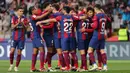 Barcelona tampil impresif membungkam Getafe dengan skor telak 4-0. (LLUIS GENE/AFP)