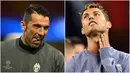 Berikut ekspresi wajah tegang Kiper Juventus, Gianluigi Buffon dan Striker Real Madrid, Cristiano Ronaldo jelang final liga Champions 2017.