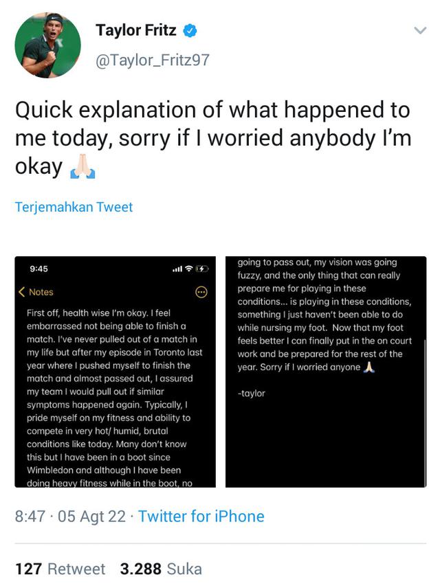 Screenshot Notes (Foto: Screenshot Twitter @Taylor_Fritz97)