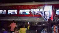 Kecelakaan kereta di India terjadi pada Jumat (2/6/2023) malam, tepatnya di&nbsp;Distrik Balasore, Negara Bagian Odisha. Lebih dari 200 orang tewas dan ratusan lainnya terluka. (Dok.&nbsp;Press Trust of India/AP)