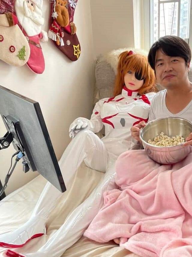 Xie Tianrong bersama Mochi