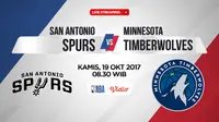 Jadwal NBA, San Antonio Spurs vs Minnesota Timberwolves. (Bola.com/Dody Iryawan)