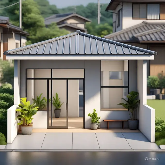 Model Teras Depan Rumah Subsidi sebagai Carport Tertutup