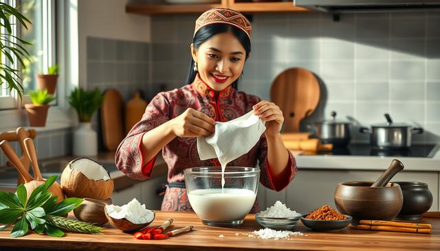 4. Penambahan Santan