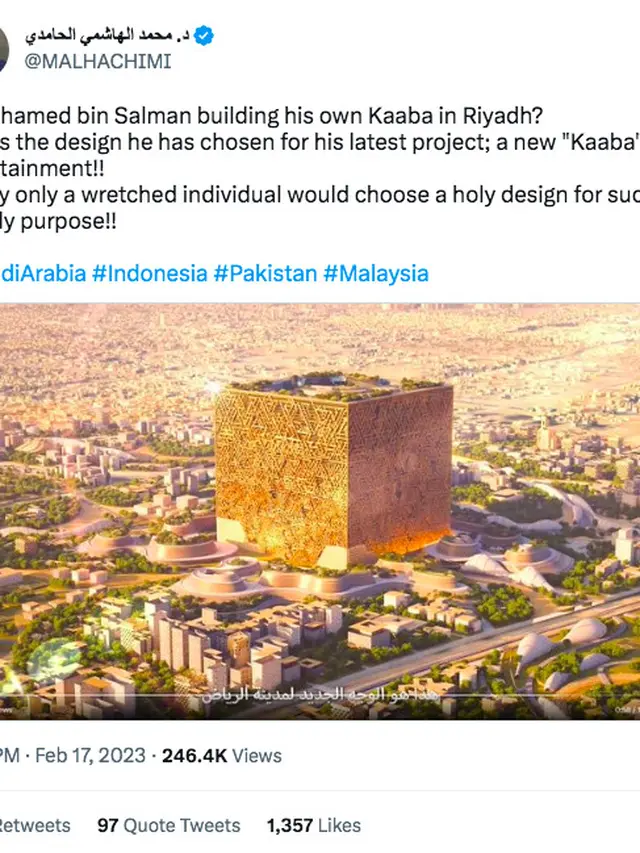 The Mukaab dijuluki sebagai "Ka'bah Baru"