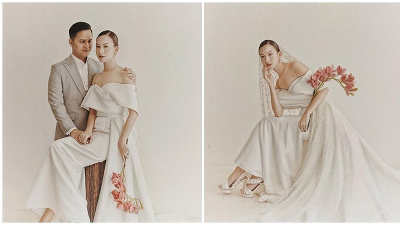 6 Potret Prewedding Karina Nadila Berkonsep Serba Putih, Tampil Elegan