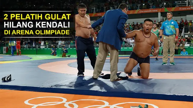 Video 2 pelatih gulat Mongolia layangkan protes keras hingga hilang kendali di arena Olimpiade