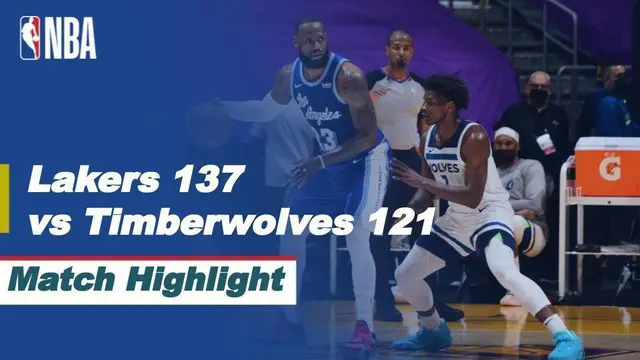 VIDEO: Highlights NBA, La Lakers Raih Kemenangan atas Minnesota Timberwolves 137–121