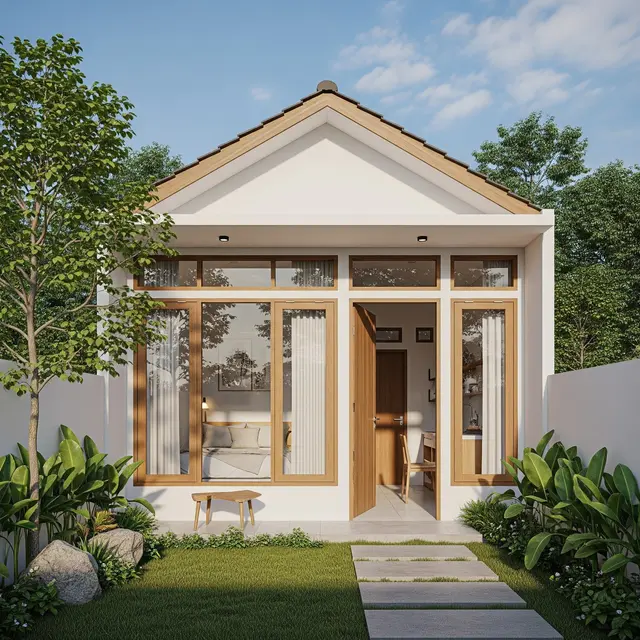 9 Desain Rumah 5x10 Kecil Sederhana dengan Gaya Japandi, Harmoni Minimalis